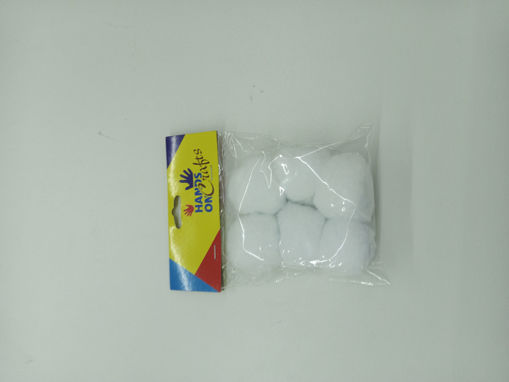 Picture of Pompoms 6pcs White 50mm Hand Craft
