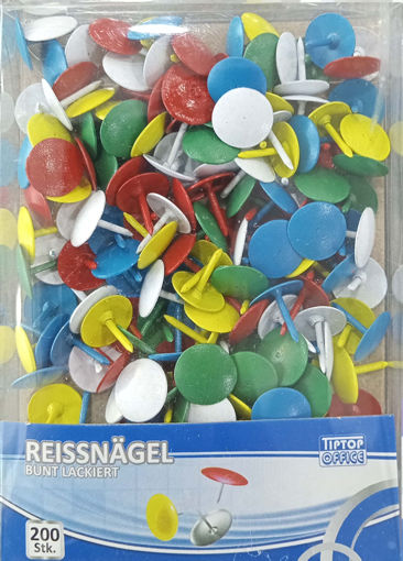 Picture of Push Pins 200pcs Multi Colors Tip Top
