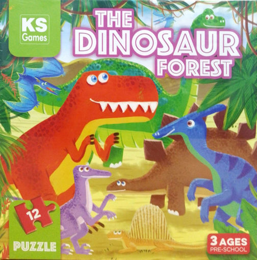Picture of Puzzle 40x34cm 12pcs KS games,  Dinosaur Forest