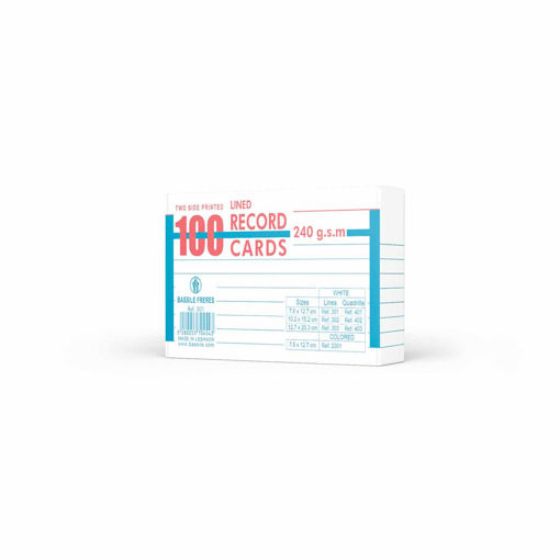 Picture of Record Cards 7.6x12.7cm 240gr Lined Bassile