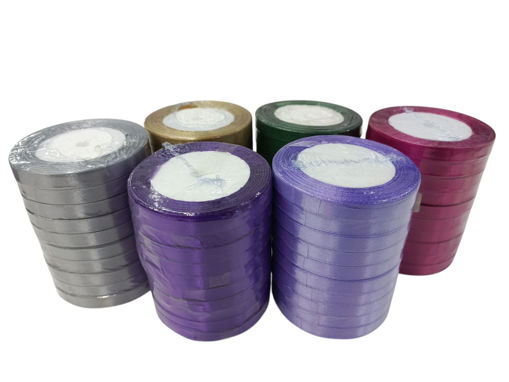 Picture of Ribbon 25Yards Colored 1 cm Satin