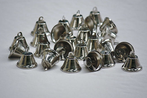 Picture of Bells 3x3cm Silver 6pcs Hand Craft