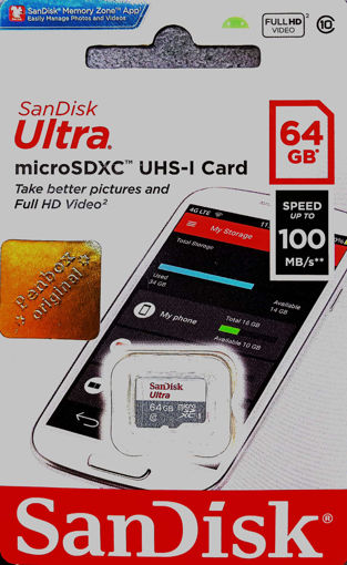 Picture of Card Micro Ultra Sandisk,SDSQUNRU-032G-G3MN