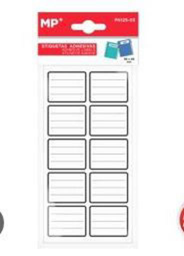 Picture of Book labels 35x25mm Black 10pcs MP