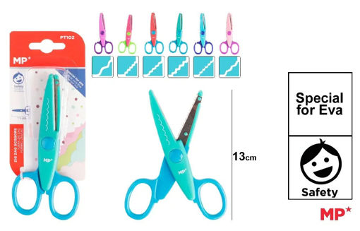 Picture of Scissor For Kids Metal 13cm Assorted Colors Zig Za