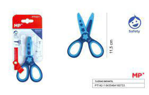 Picture of Scissor For Kids Plastic 11.5cm Blue Safety MP