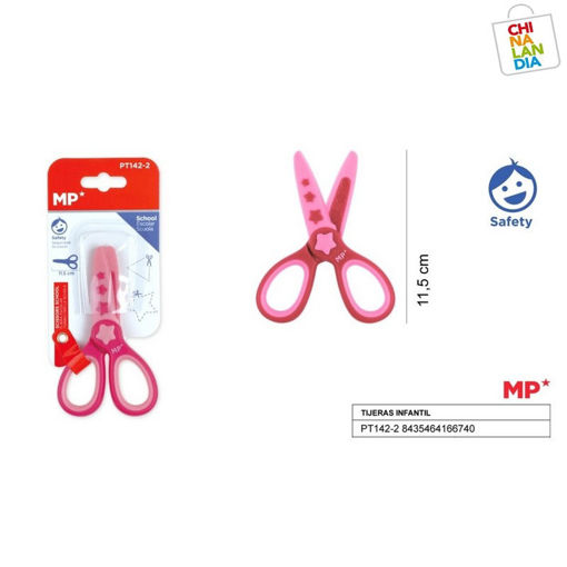 Picture of Scissor For Kids Plastic 11.5cm Pink Safety MP
