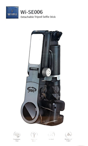 Picture of Selfie Stick 360degree Black Tripod Wiwu