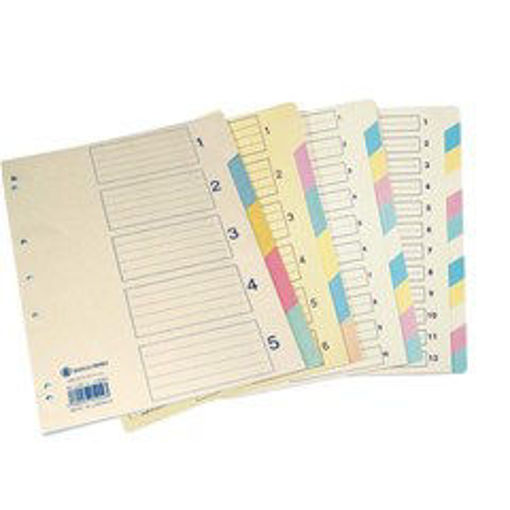 Picture of Separator A4 10 pockets Assorted Colors 180gr Cart