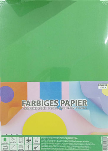 Picture of Set of Plain Paper A4 250 Sheets Green 80gr