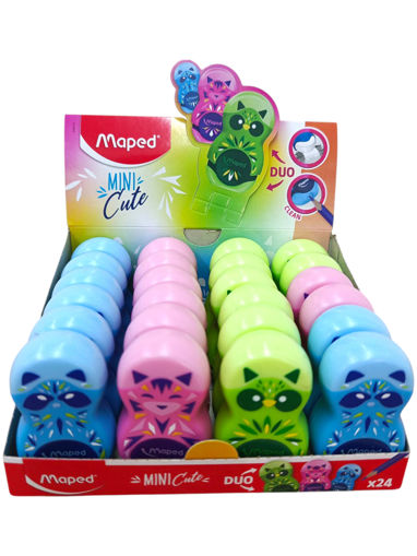 Picture of Sharpener With Eraser Mini Cute Maped