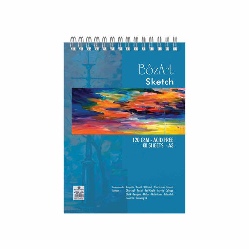 Picture of Sketch book A3 80 Sheets White 120gr Bozart