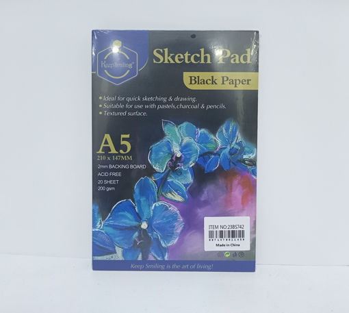 Picture of Sketch book A5 20 Sheets Black 200gr Keep Smiling