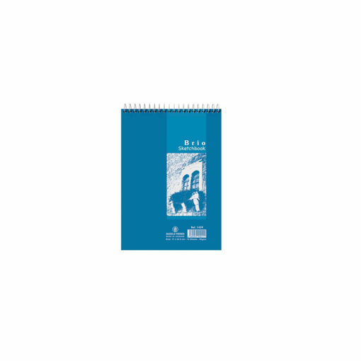 Picture of Sketch book 17x24.5cm White 90gr Spiral Brio