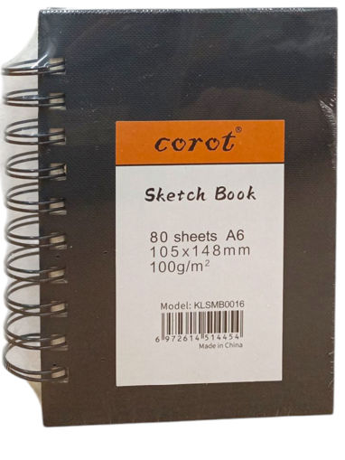 Picture of Sketch book A6 80 Sheets White 100gr Spiral Corot