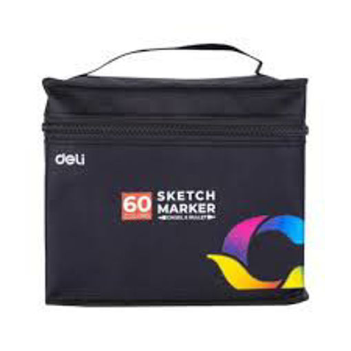 Picture of Sketch Marker Pack 60colors Twin Tip Deli