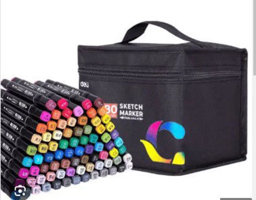 Picture of Sketch Marker Pack 80colors Twin Tip Deli