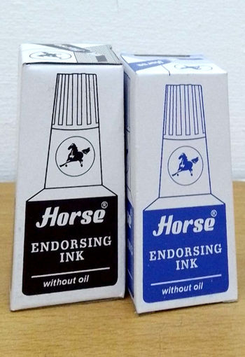 Picture of Stamp pad liquide bleu/noir HORSE