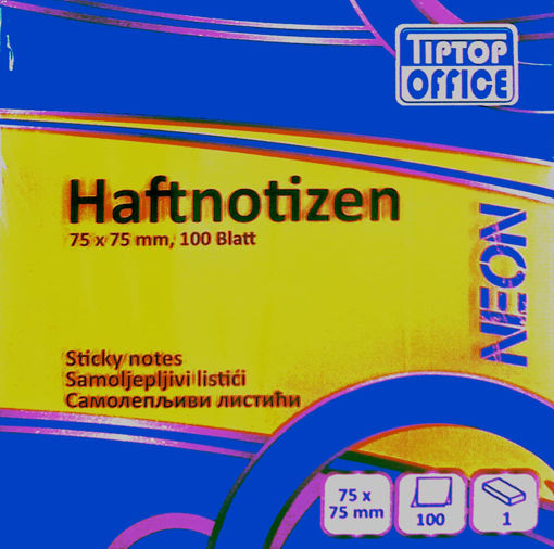 Picture of Stick Notes 100 Sheets Neon Orange 75x75mm Tip Top