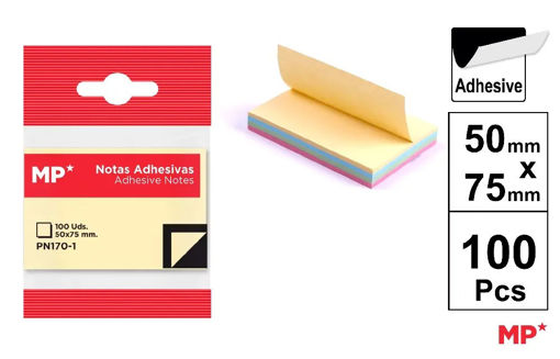 Picture of Stick Notes 75x50mm Colored 100pcs MP