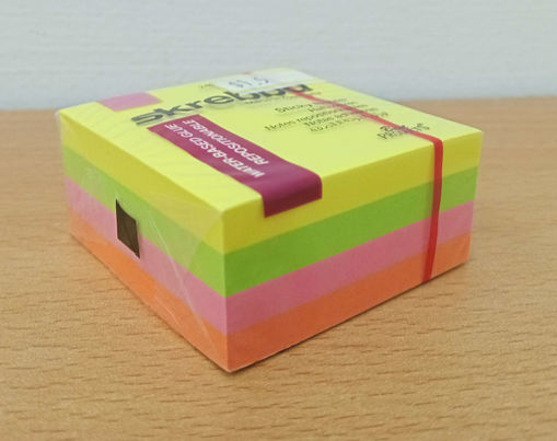 Picture of Stick Notes 240 Sheets Neon Color 50x50mm Skrebba