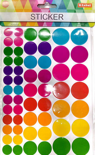 Picture of Stickers A5 Assorted Colors Round