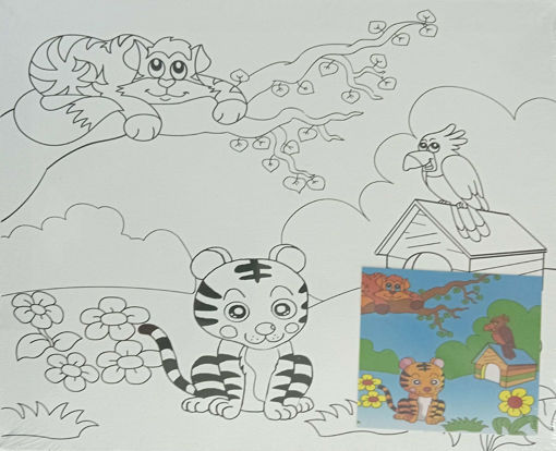 Picture of Stretched Canvas 20x25cm +Drawing To Color