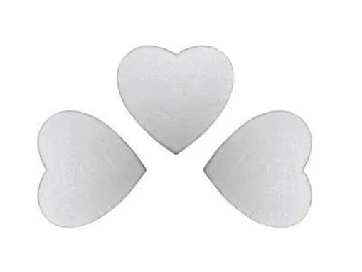 Picture of Styrofoam (Set of 3) White Heart Hand Craft
