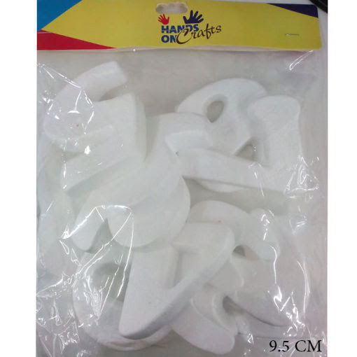 Picture of Styrofoam 10cm White Numbers Hand Craft