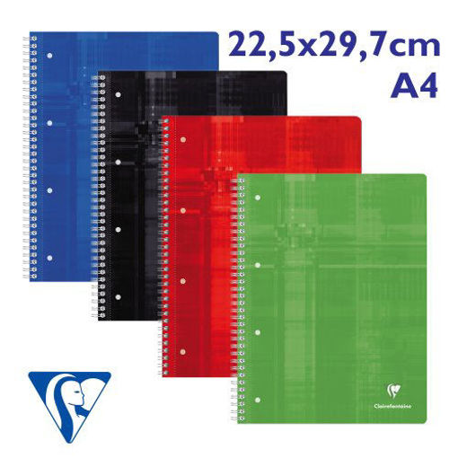 Picture of Spiral Copybook A4 80 Sheets 90gr Seyes Detachable