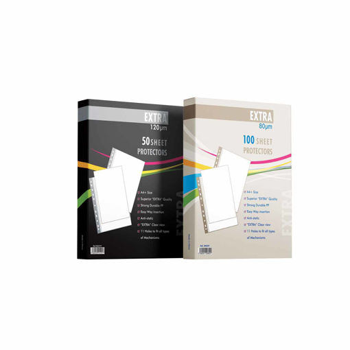 Picture of Transparent sheet with hole A4 100 Pockets Extend
