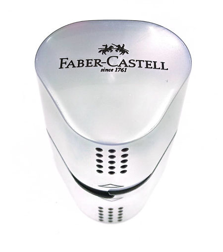Picture of Trio Sharpener with Barrel Silver Faber-Castell