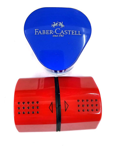 Picture of Trio Sharpener with Barrel Blue/Red Faber-Castell