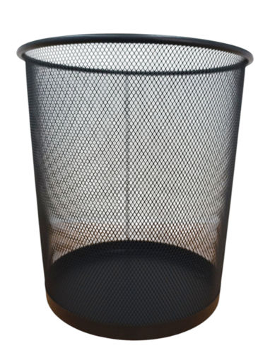 Picture of Waste Basket/ Bin 26x28cm Black Metal