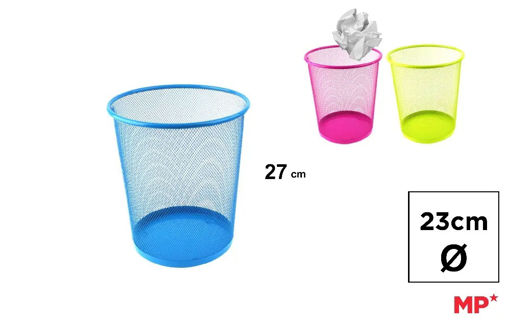 Picture of Waste Basket/ Bin Multi Colors 27cm Metal MP