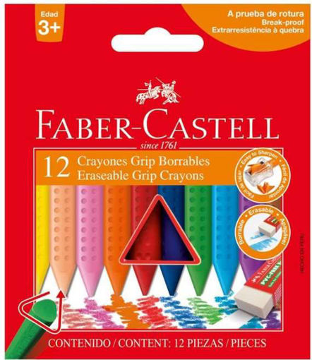Picture of Wax pens 12colors Erasable Faber-Castell