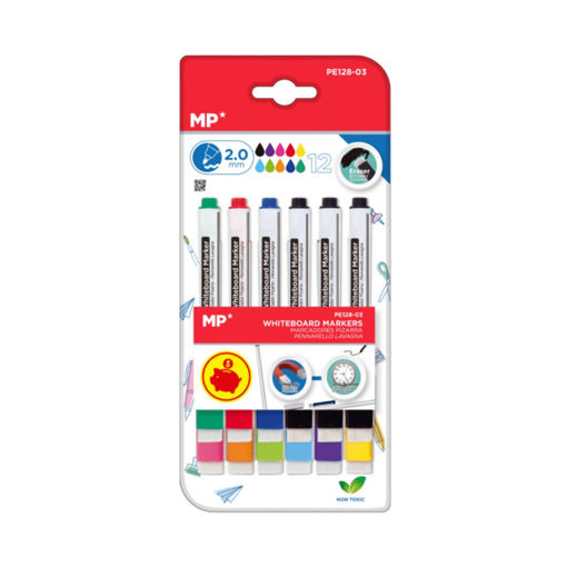 Picture of WhiteBoard Marker 12colors 2mm Non Toxic MP