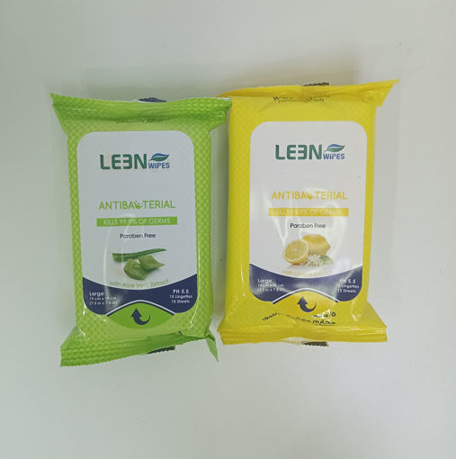 Picture of Wipes 19x19cm 15w antibacterial Leen