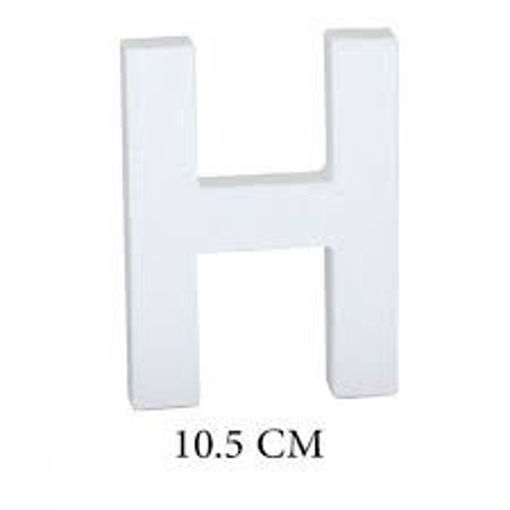 Picture of Wood 10.5cm White Letter Hand Craft,H