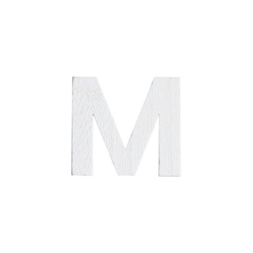 Picture of Wood 10.5cm White Letter Hand Craft,M