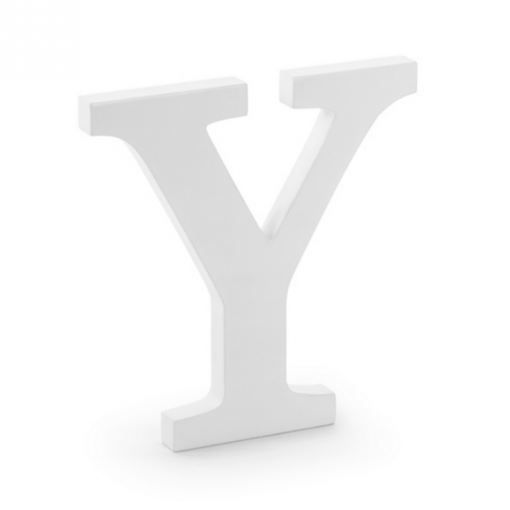 Picture of Wood 10.5cm White Letter Hand Craft,Y