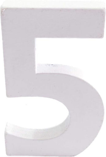 Picture of Wood 10cm White Number Hand Craft,5