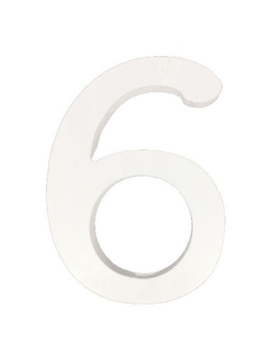 Picture of Wood 10cm White Number Hand Craft,6