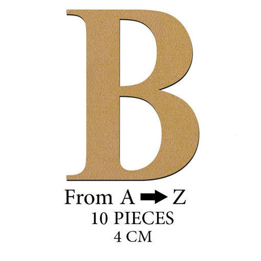 Picture of Wood 4cm 10pcs Letters Hand Craft