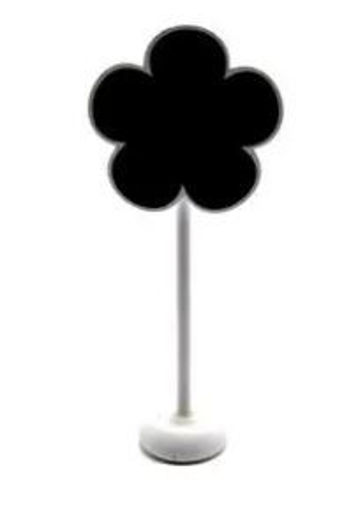 Picture of Wooden Blackboard Flower 5.8*6*0.5cm On Stick 18BS