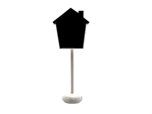 Picture of Wooden Blackboard House 5.1*5.7*0.5cm On Stick 18B