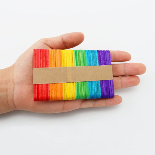 Picture of Wooden Sticks Small Multi Colors 40mm Hand Craft