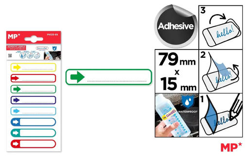 Picture of Book labels 79x15mm Colored Water Resistant MP