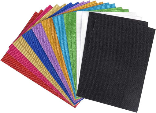 Picture of Corrugated Paper 50x70cm Glitter Colors