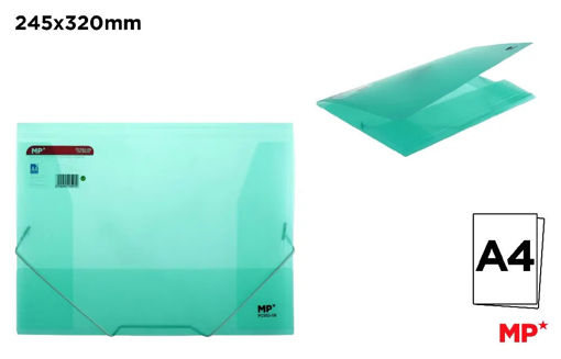 Picture of Elastic File A4 Light Green Plastic MP